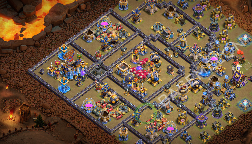 Hôtel de Ville Level 18 Guerre GDC Base  2026, Anti 3 Étoiles, Village #3740