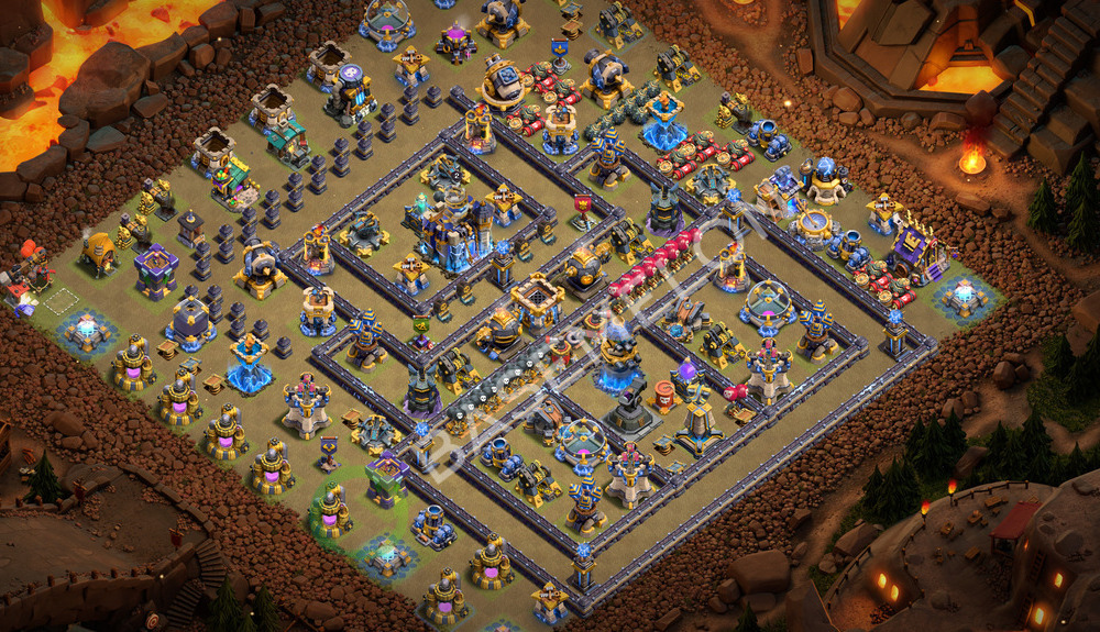 Town Hall Level 18 War Base Design 2026, Anti 3 Stars, Anti Air, Layout #3747