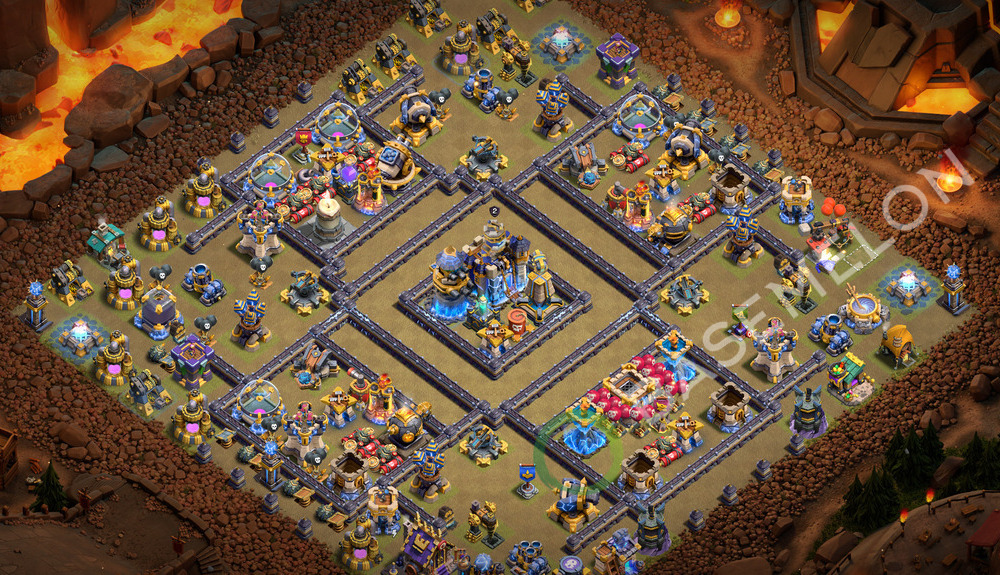 Town Hall Level 18 War Base Design 2026, Anti 3 Stars, Layout #3748