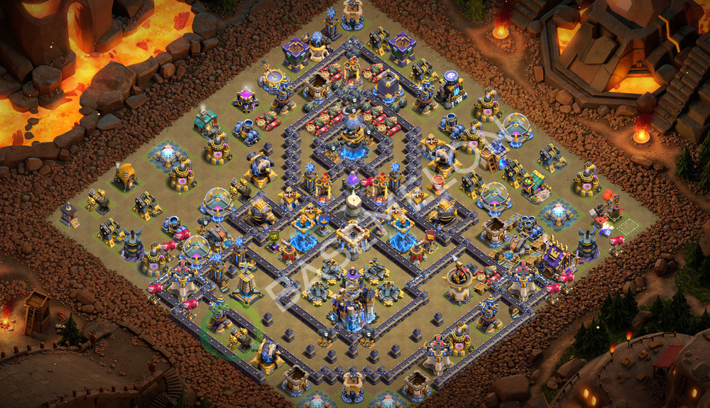 Town Hall Level 18 War Base Design 2026, Anti 3 Stars, Layout #3750