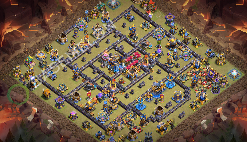 Rathaus Level 18 Krieg Base 2026, Anti 3 Sterne, Anti Alles, Layout #3776