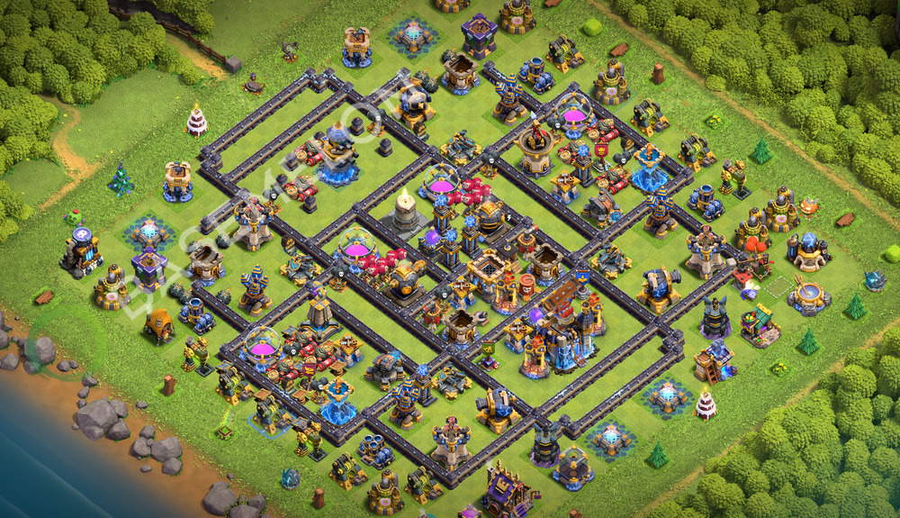 Town Hall Level 18 Trophy/Defense Base Design 2026, Anti Air, Layout #3791