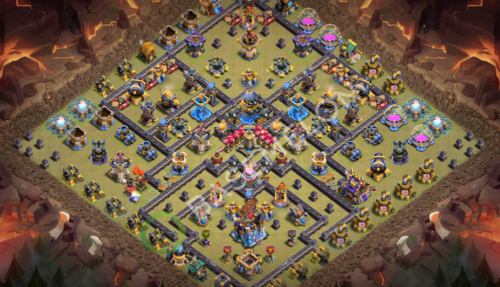 Town Hall Level 18 War Base Design 2026, Anti 3 Stars, Layout #3792