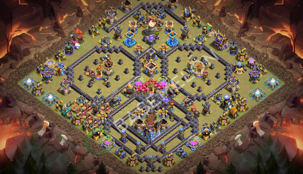 Town Hall Level 18 War Base Design 2026, Anti Everything, Layout #3796