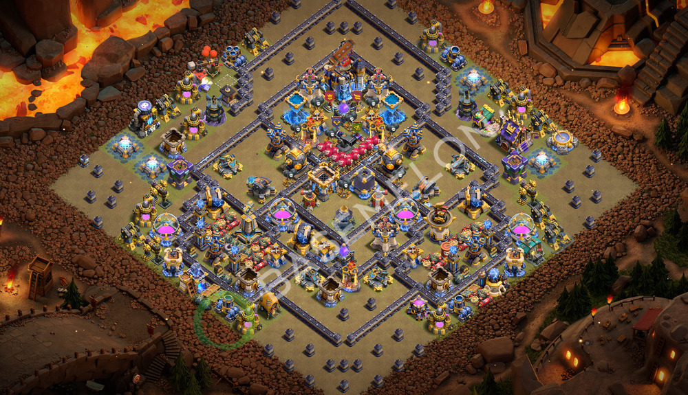 Town Hall Level 18 War Base Design 2026, Anti 3 Stars, Layout #3802