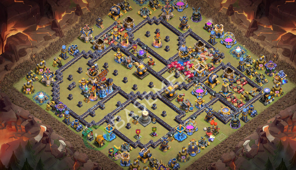 Aldea del Ayuntamiento Nivel 18 para Guerra, Anti 3 Estrellas, Anti Todo Diseño 2026, #3805