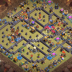 Aldea del Ayuntamiento Nivel 18 para Guerra, Anti 3 Estrellas, Anti Todo Diseño 2026, #3805