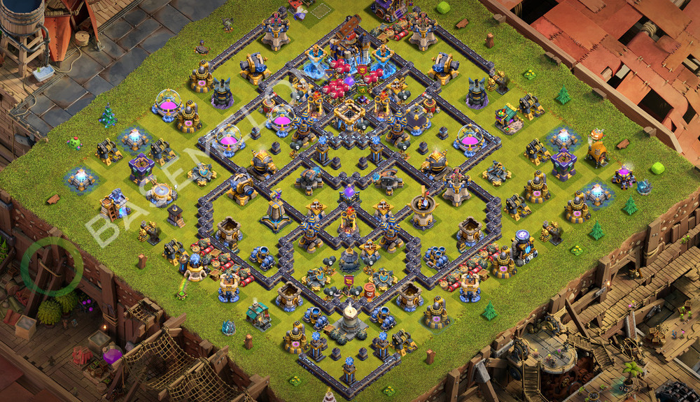 Aldea del Ayuntamiento Nivel 18 para Defensa, Anti 3 Estrellas Diseño 2026, #3816