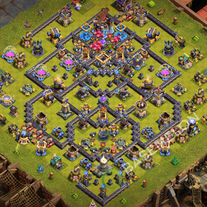 Aldea del Ayuntamiento Nivel 18 para Defensa, Anti 3 Estrellas Diseño 2026, #3816
