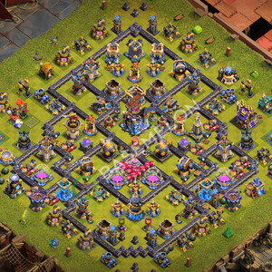 Aldea del Ayuntamiento Nivel 18 para Farming, Anti 3 Estrellas, Híbrido Diseño 2026, #3819