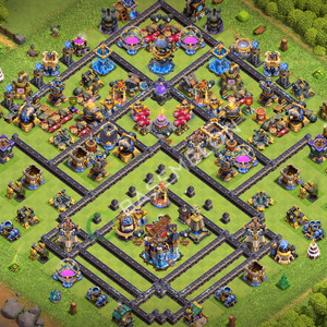 Rathaus Level 18 Verteidigung Base 2026, Anti Alles, Layout #3825