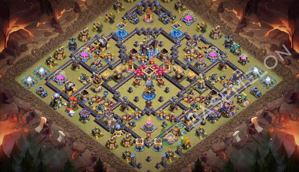 Town Hall Level 18 War Base Design 2026, Anti Air, Layout #3833