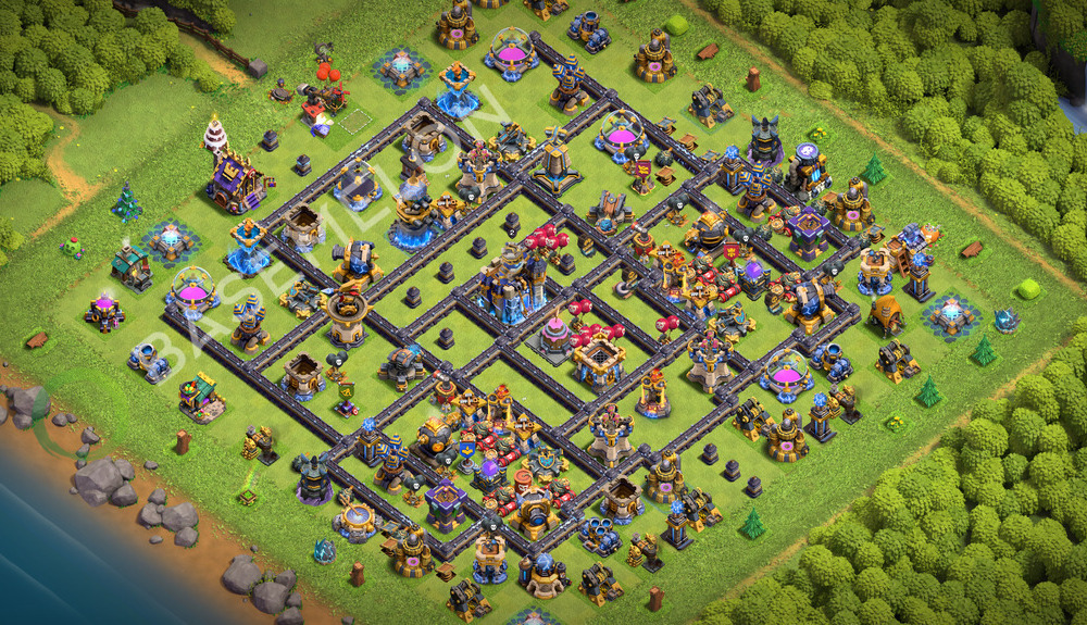 Town Hall Level 18 Trophy/Defense Base Design 2026, Anti 3 Stars, Layout #3835