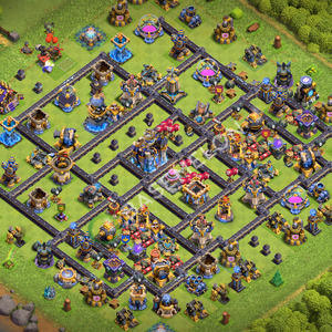 Town Hall Level 18 Trophy/Defense Base Design 2026, Anti 3 Stars, Layout #3835