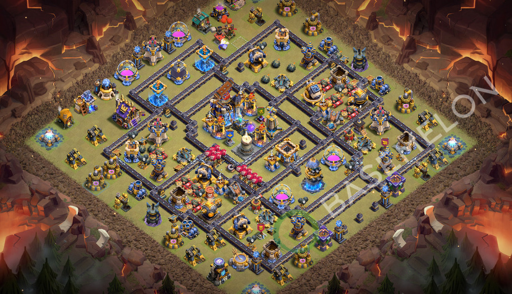 Town Hall Level 18 War Base Design 2026, Anti 3 Stars, Layout #3836