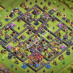 Town Hall Level 18 Trophy/Defense Base Design 2026, Anti 3 Stars, Layout #3837