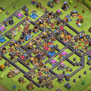 Town Hall Level 18 Trophy/Defense Base Design 2026, Anti 3 Stars, Layout #3839