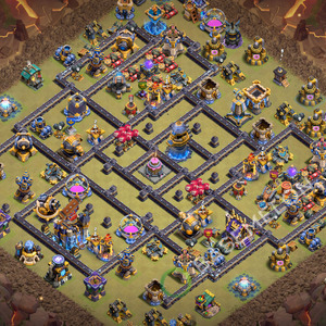 Rathaus Level 18 Verteidigung Base 2026, Anti 3 Sterne, Layout #3858