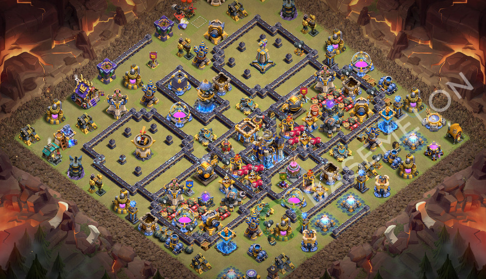 Rathaus Level 18 Krieg Base 2026, Anti 3 Sterne, Layout #3860