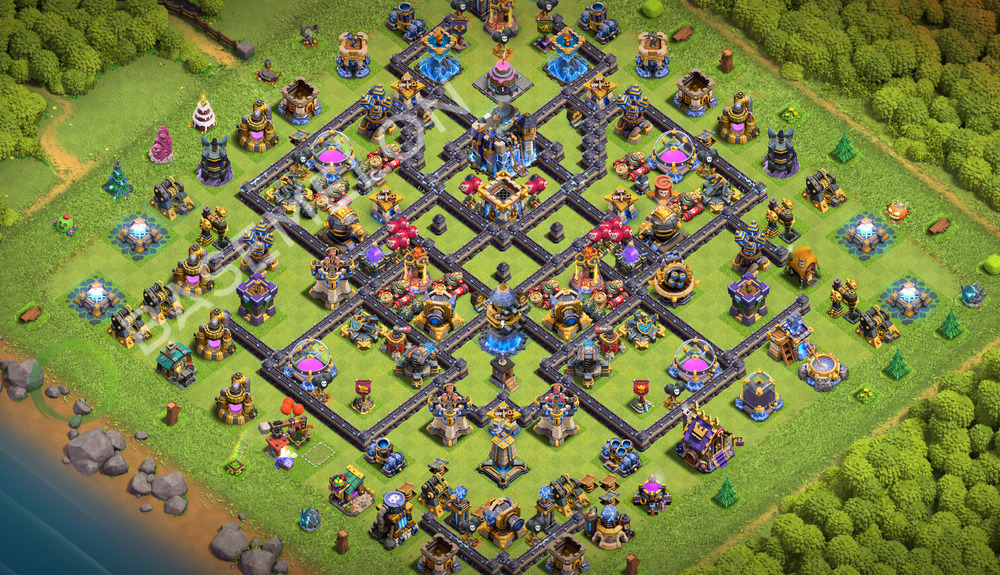 Rathaus Level 18 Verteidigung Base 2026, Anti Air, Layout #3861