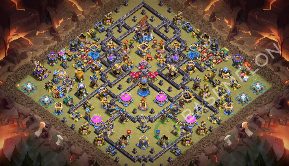 Town Hall Level 18 War Base Design 2026, Anti 2 Stars, Anti Everything, Layout #3878