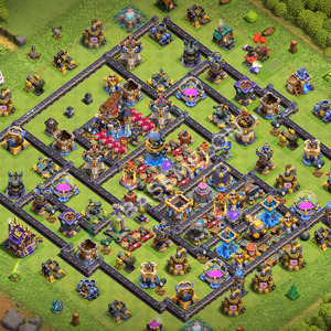 Town Hall Level 18 Trophy/Defense Base Design 2026, Anti 2 Stars, Layout #3885