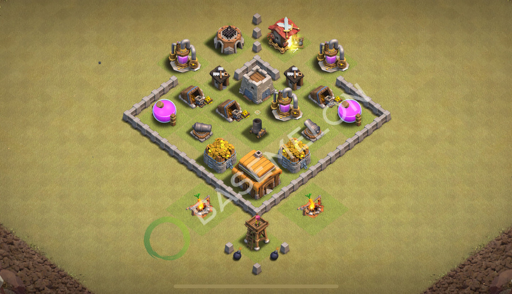 Town Hall Level 3 War Base Design 2026, Anti Everything, Hybrid, Layout #1158