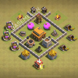 Town Hall Level 3 War Base Design 2025, Anti 2 Stars, Layout #129