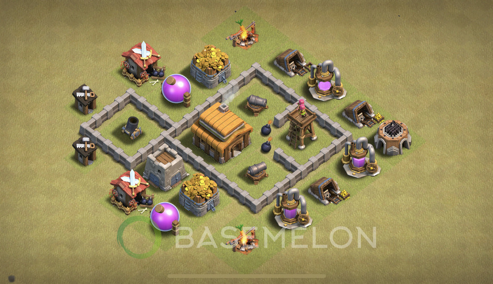 Town Hall Level 3 War Base Design 2025, Anti Everything, Layout #1366