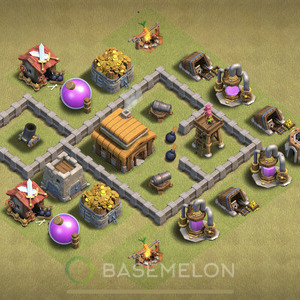 Town Hall Level 3 War Base Design 2025, Anti Everything, Layout #1366
