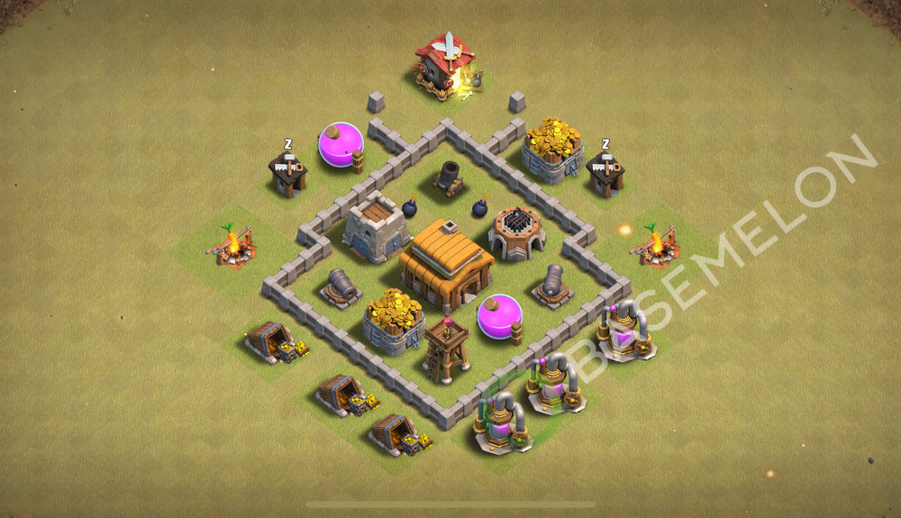 Town Hall Level 3 War Base Design 2025, Anti 2 Stars, Anti Everything, Layout #162