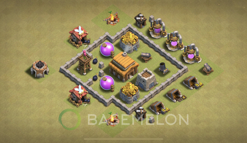 Rathaus Level 3 Krieg Base 2025, Anti Alles, Anti 3 Sterne, Layout #1742