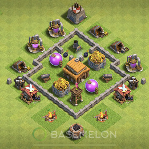 Town Hall Level 3 Farm Base Design 2025, Max Levels, Hybrid, Layout #1878