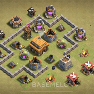 Town Hall Level 3 War Base Design 2025, Hybrid, Layout #1906
