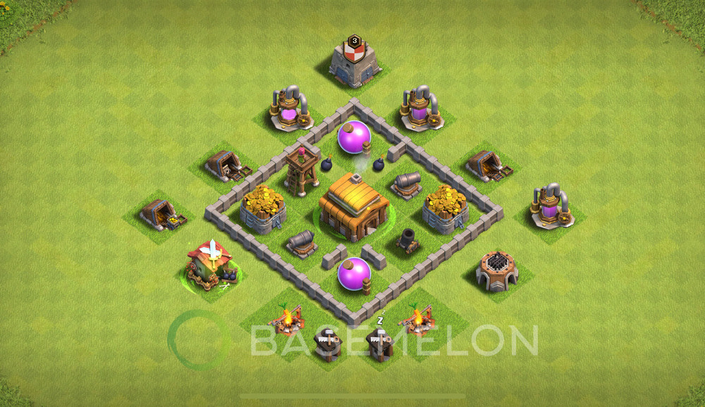 Town Hall Level 3 Farm Base Design 2025, Hybrid, Layout #1921