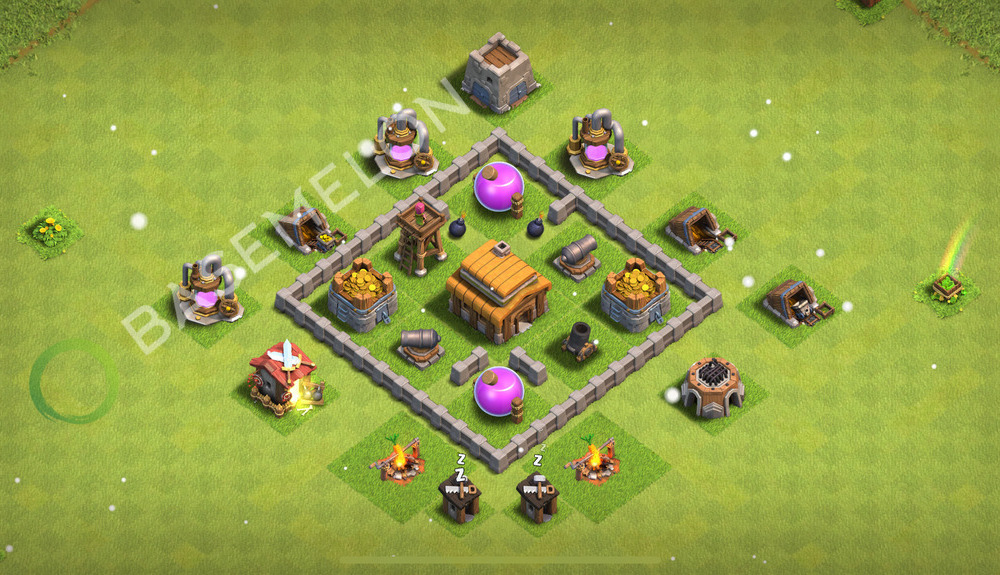 Town Hall Level 3 Farm Base Design 2025, Hybrid, Layout #1921