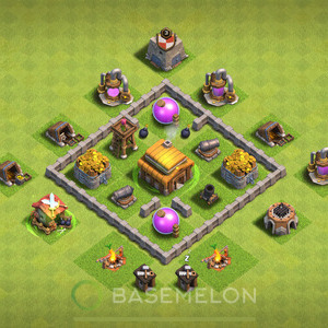 Town Hall Level 3 Farm Base Design 2025, Hybrid, Layout #1921