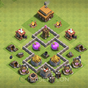 Town Hall Level 3 Farm Base Design, Layout #195