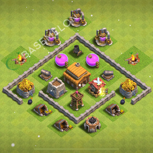 Town Hall Level 3 Trophy/Defense Base Design 2025, Anti 3 Stars, Hybrid, Layout #199
