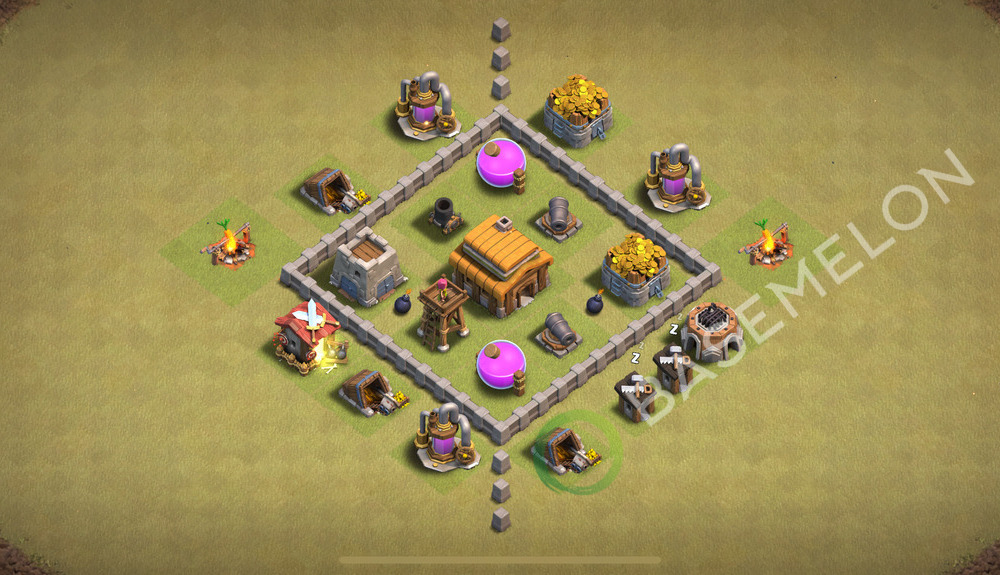 Town Hall Level 3 War Base Design 2025, Anti 2 Stars, Anti Everything, Layout #266