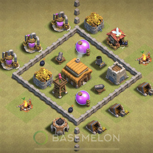 Town Hall Level 3 War Base Design, Anti 2 Stars, Anti Everything, Layout #266