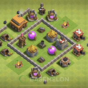 Town Hall Level 3 Farm Base Design, Layout #31