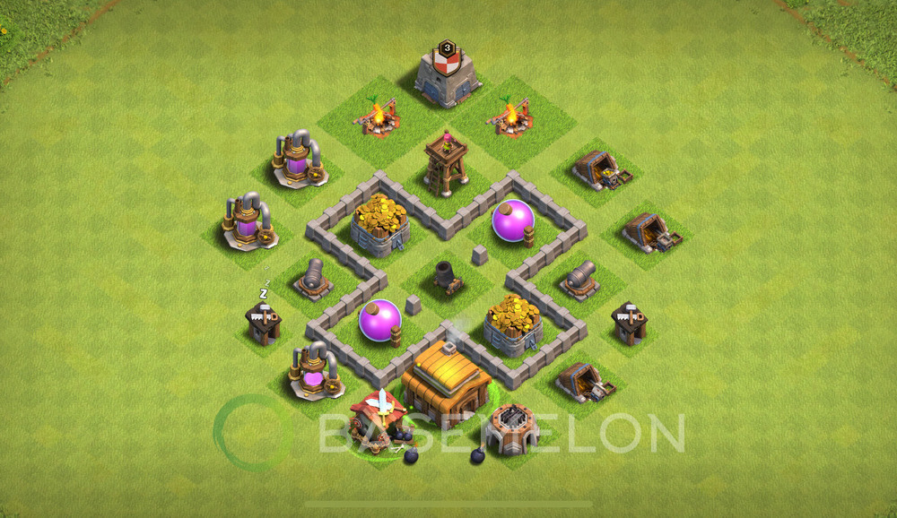 Town Hall Level 3 Farm Base Design 2024, Layout #311