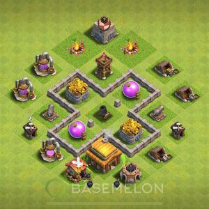 Town Hall Level 3 Farm Base Design, Layout #311