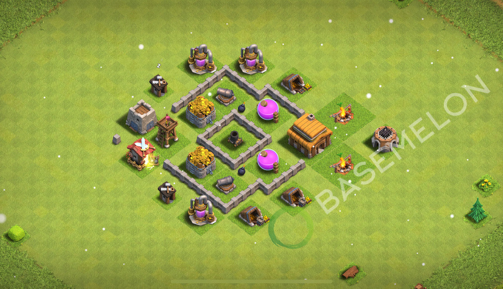 Town Hall Level 3 Farm Base Design 2025, Max Levels, Layout #317