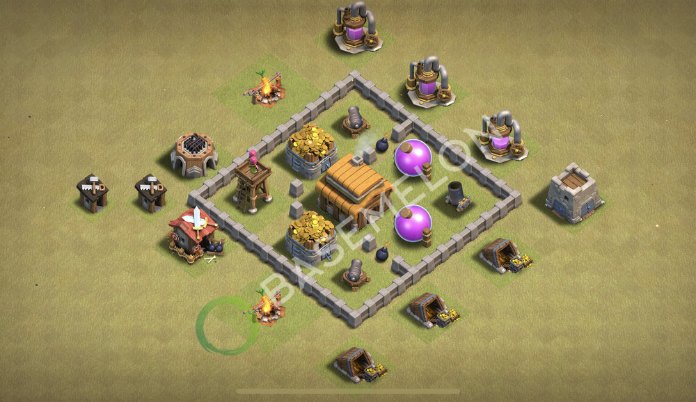 Rathaus Level 3 Krieg Base 2026, Anti Alles, Hybrid, Layout #3268
