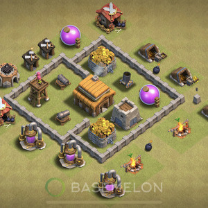 Town Hall Level 3 War Base Design, Max Levels, Anti 3 Stars, Layout #355