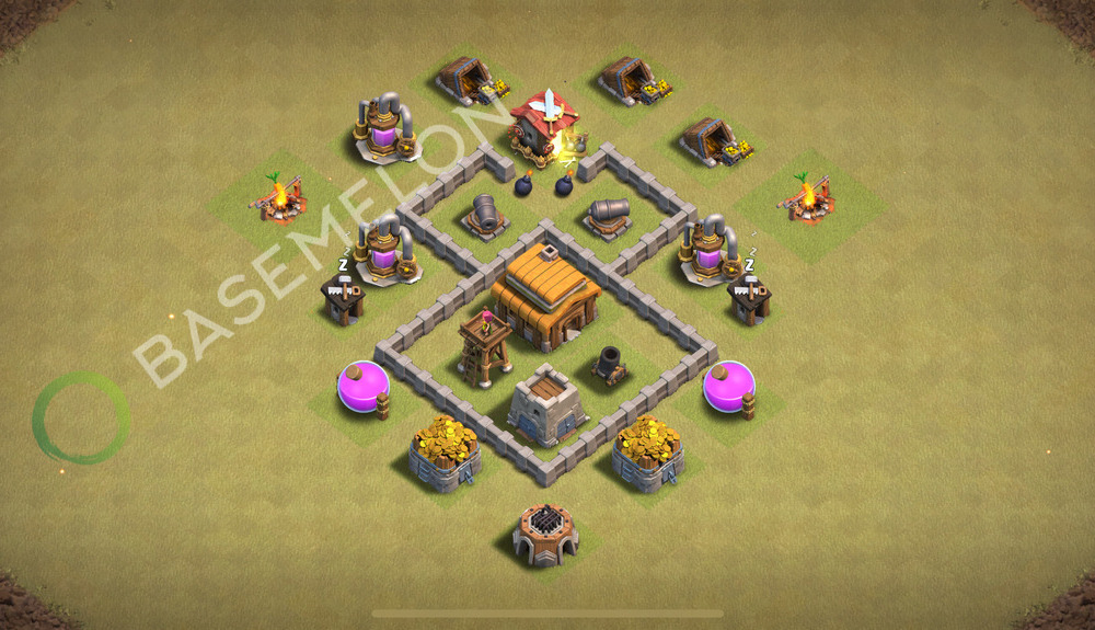 Town Hall Level 3 War Base Design 2026, Anti 3 Stars, Layout #585