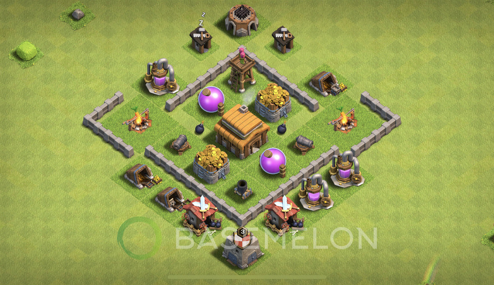 Town Hall Level 3 Farm Base Design 2024, Anti Everything, Layout #635