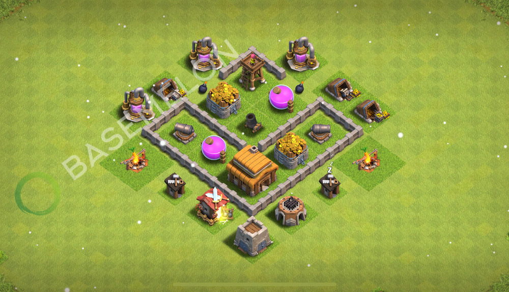 Town Hall Level 3 Farm Base Design 2026, Max Levels, Anti Everything, Layout #745